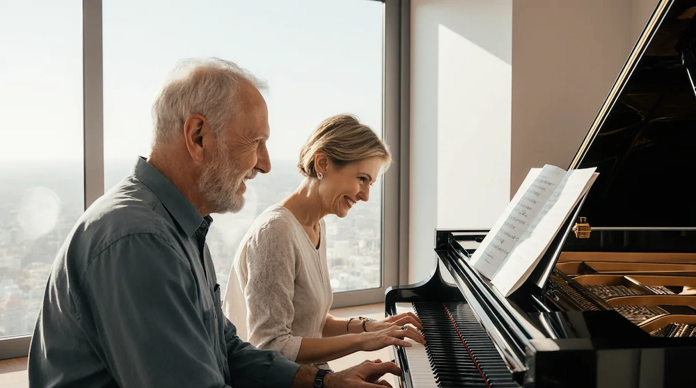 ۶ تأثیر یادگیری پیانو بر آلزایمر و بیماریهای دوران سالمندی